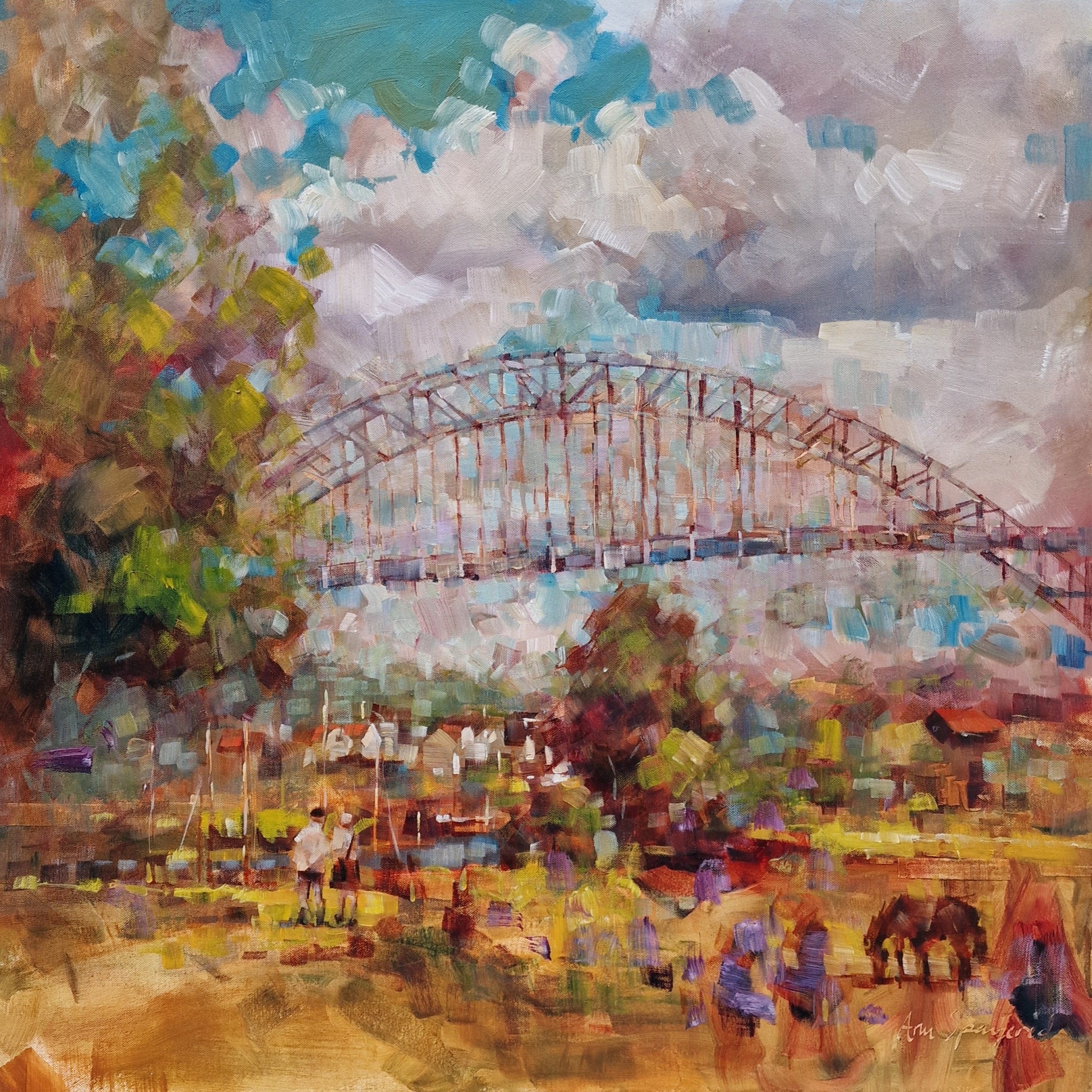 Fredrikstadbrua mot sommerhimmel (Bridge of Fredrikstad)